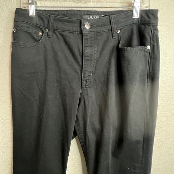 Lauren Ralph Lauren Size 10 Black Straight Jeans - Picture 2 of 10